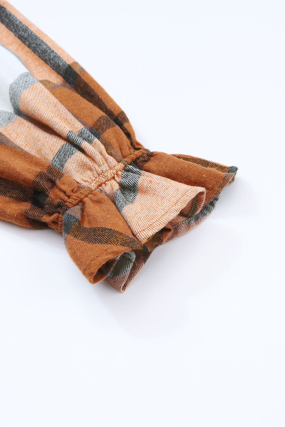Plaid Collared Neck Long Sleeve Shirt