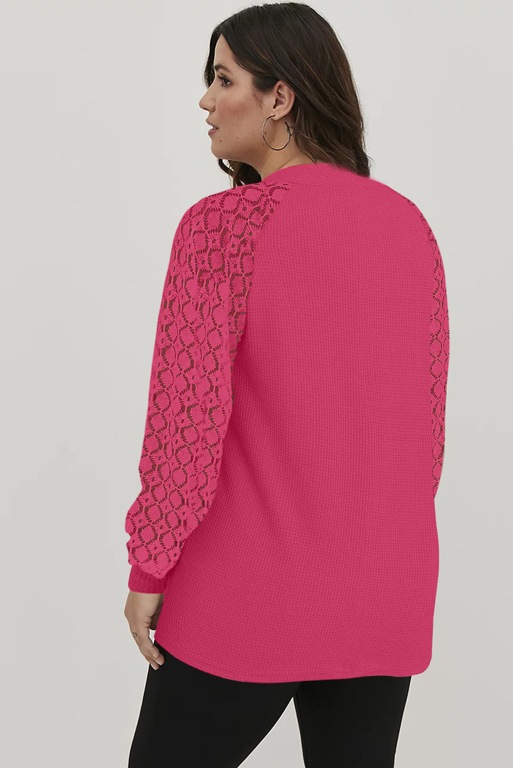 Bahama Eyelet Lace Up Top - Strawberry Dot