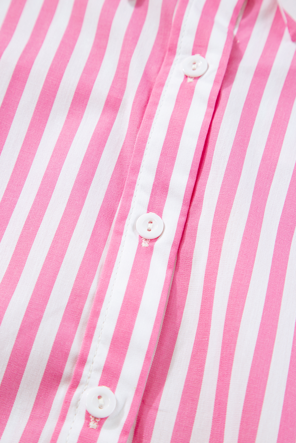 Striped Oversized Button Down Dolman in Lavender Stripe