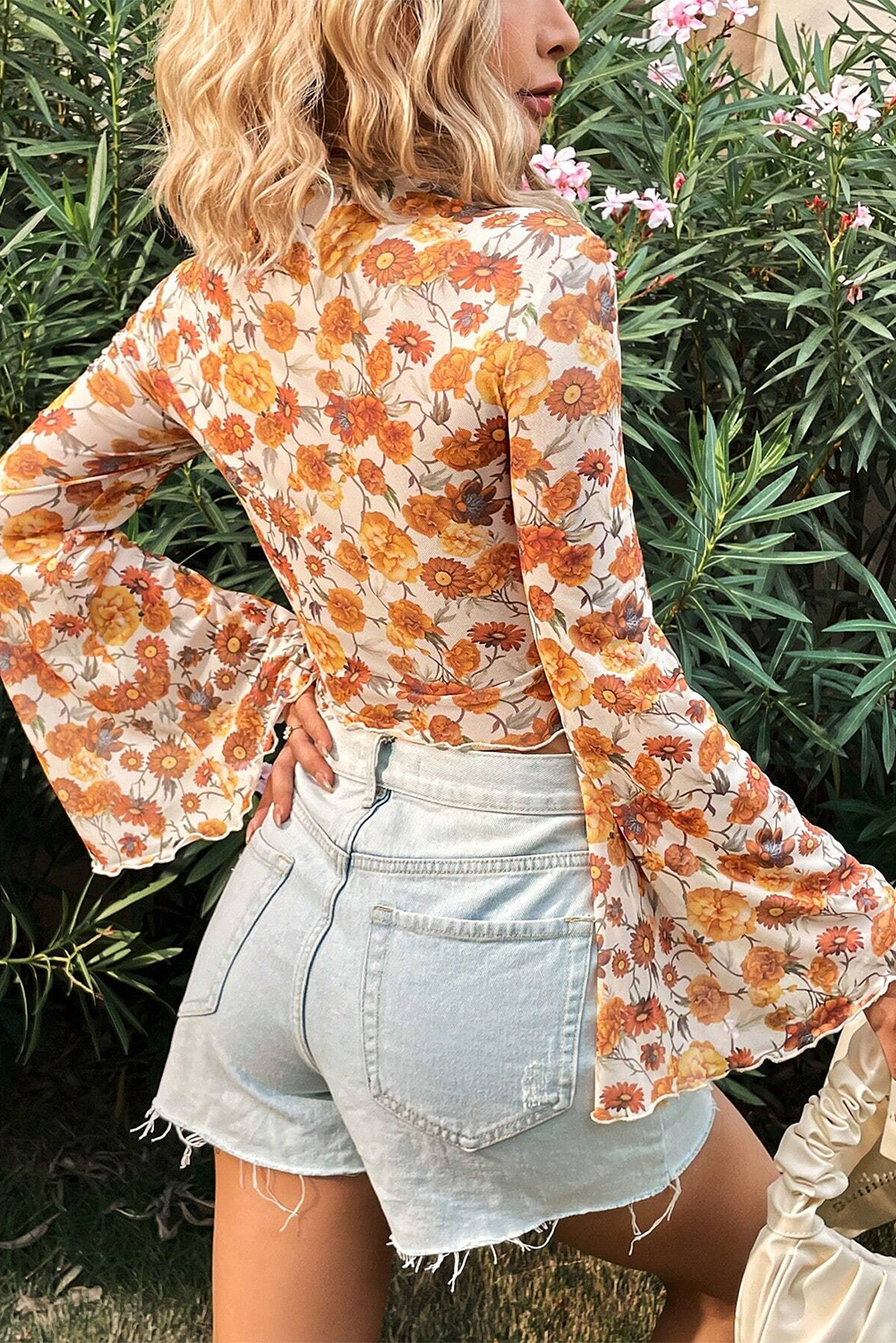 Ounce mock ribbon blouse-2col