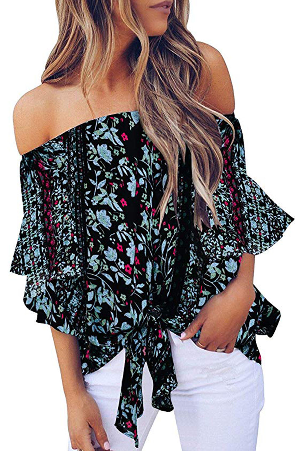off shoulder top with pants