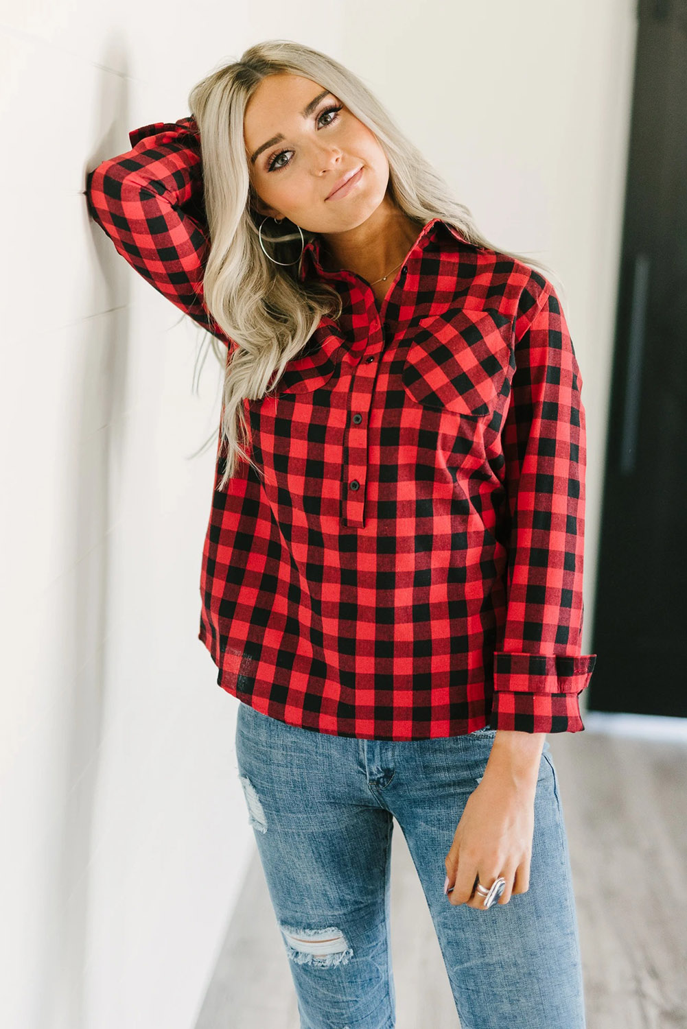 red buffalo plaid shirt main image 1