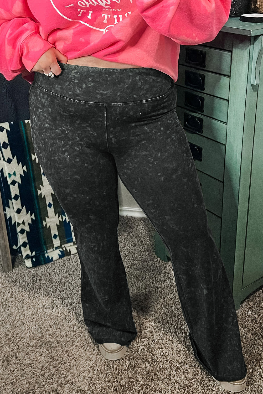Full Size High-Waist Flare Active Pants Plus Size main image 0