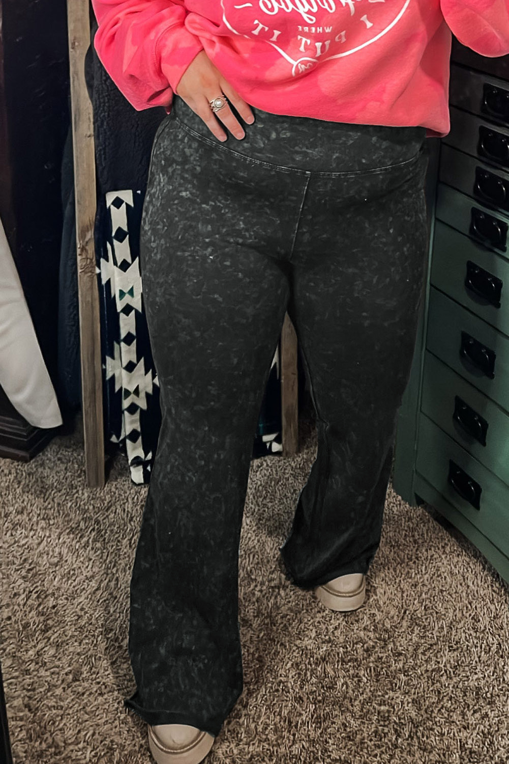 Full Size High-Waist Flare Active Pants Plus Size main image 1