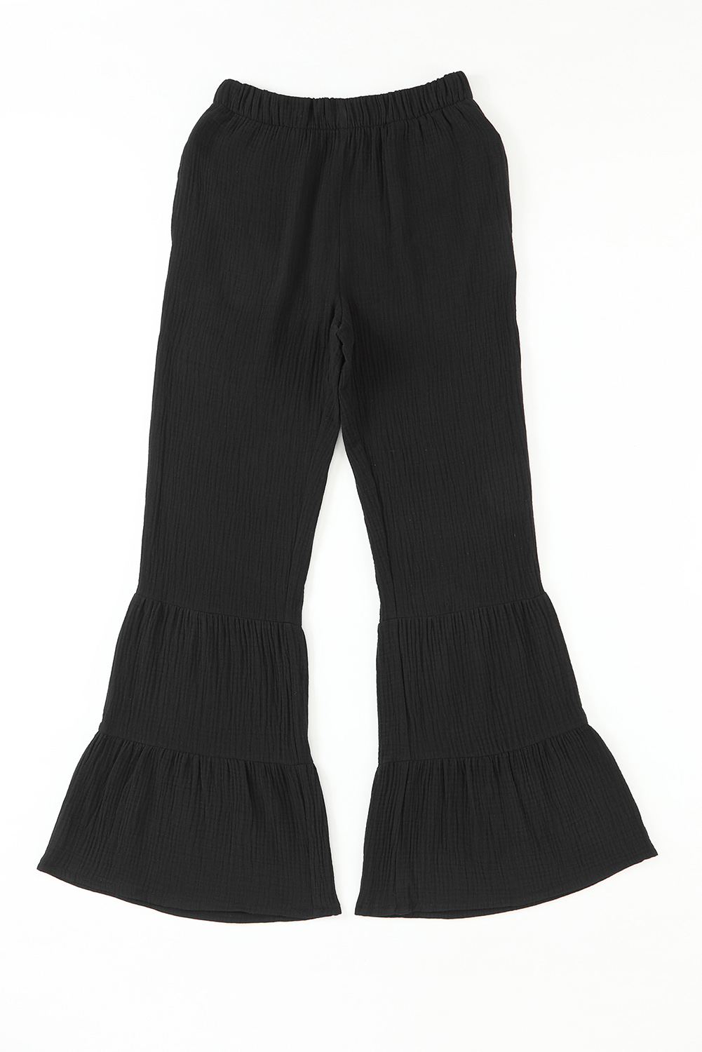 thumbnail image 2 of Angie Women's Wide Leg Pants With Lace Inserts, Black At Women's... 2 of 9