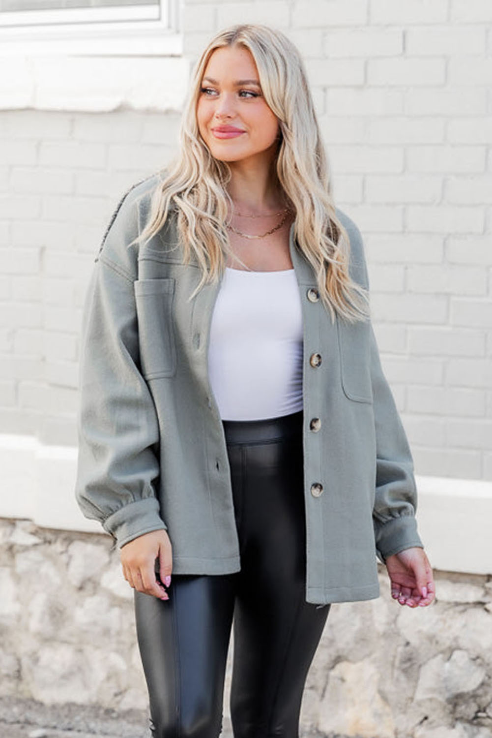 13.98 Philippine Gray Aztec Patterned Shacket Wholesale