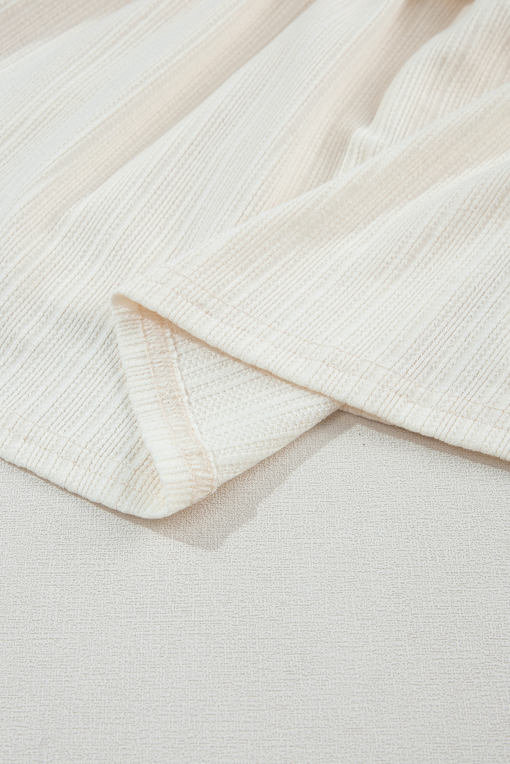 DOUBLE RUFFLE LONG SLEEVE / OATMEAL main image 0