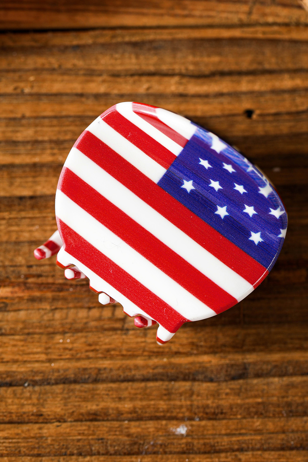 $1.9 Dark Blue Independence Day Flag Pattern Hair Claw Wholesale