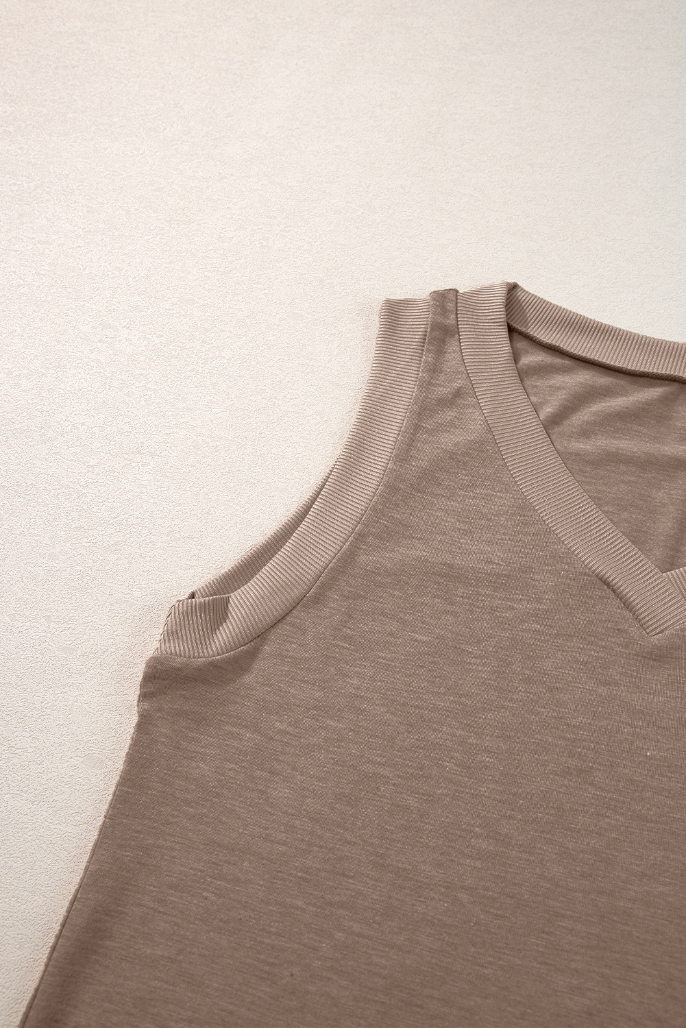 V-Neck Ribbed Slim Tank