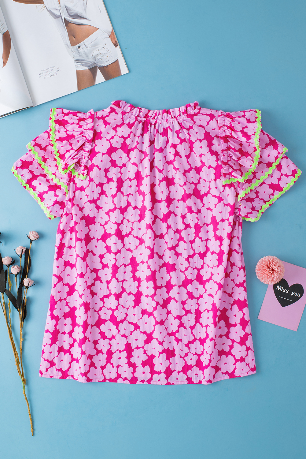 Pink Richilieu Blouse
