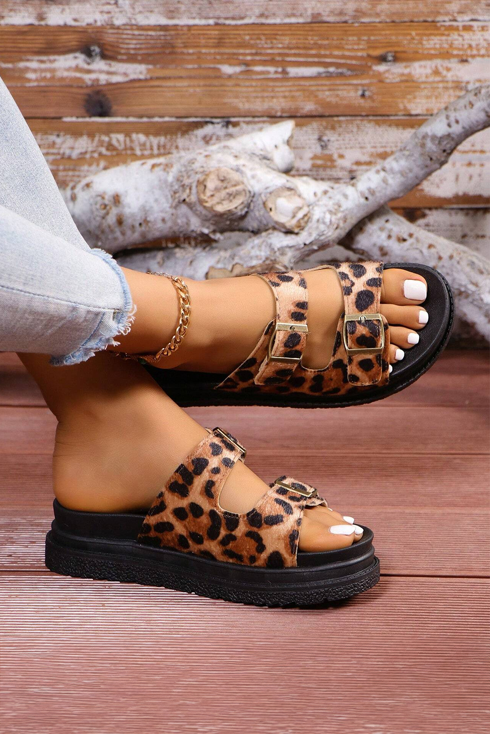 Tilly Buckle Thick Sole Slippers main image 1
