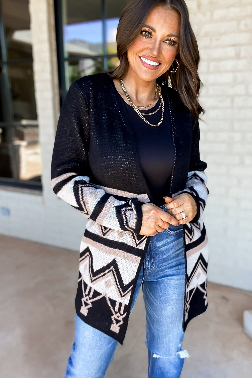 PLUS Upper Tribal Stripe Cardigan w/ Fringe (1XL/2XL, 2XL/3XL) (Packs of 6)
