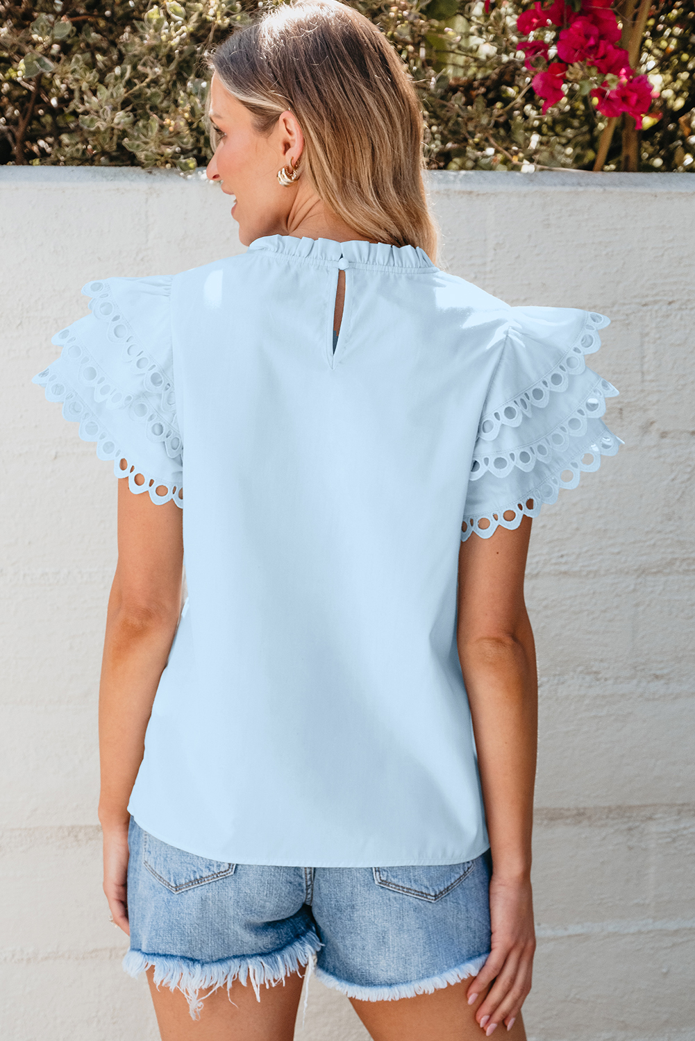 Celina Floral Ric Rac Edge Sleeve Blouse main image 1