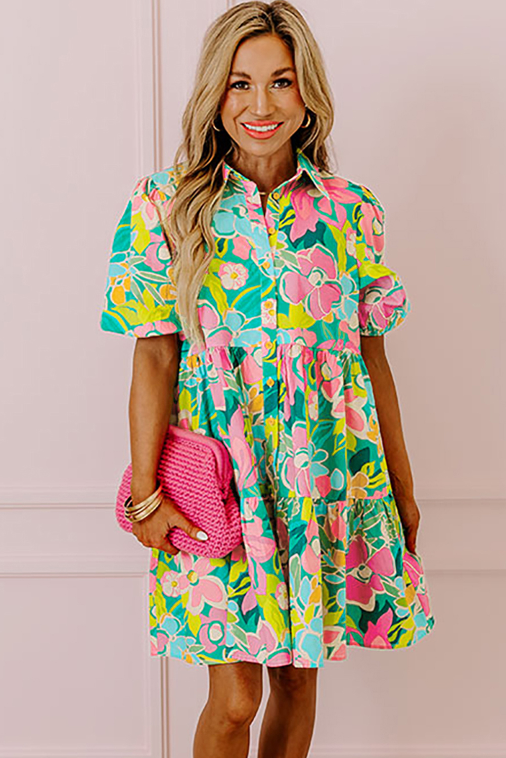 a.ren mod buttoned dress PL2043
