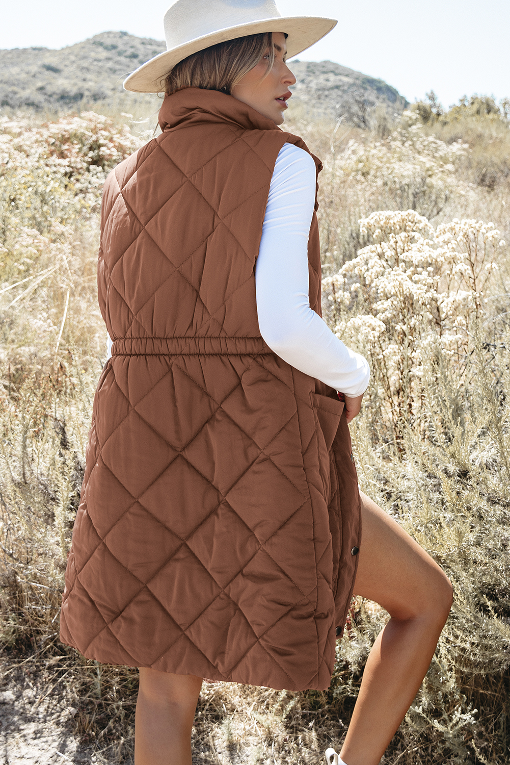 Leoprint Stand-Up Collar Vest