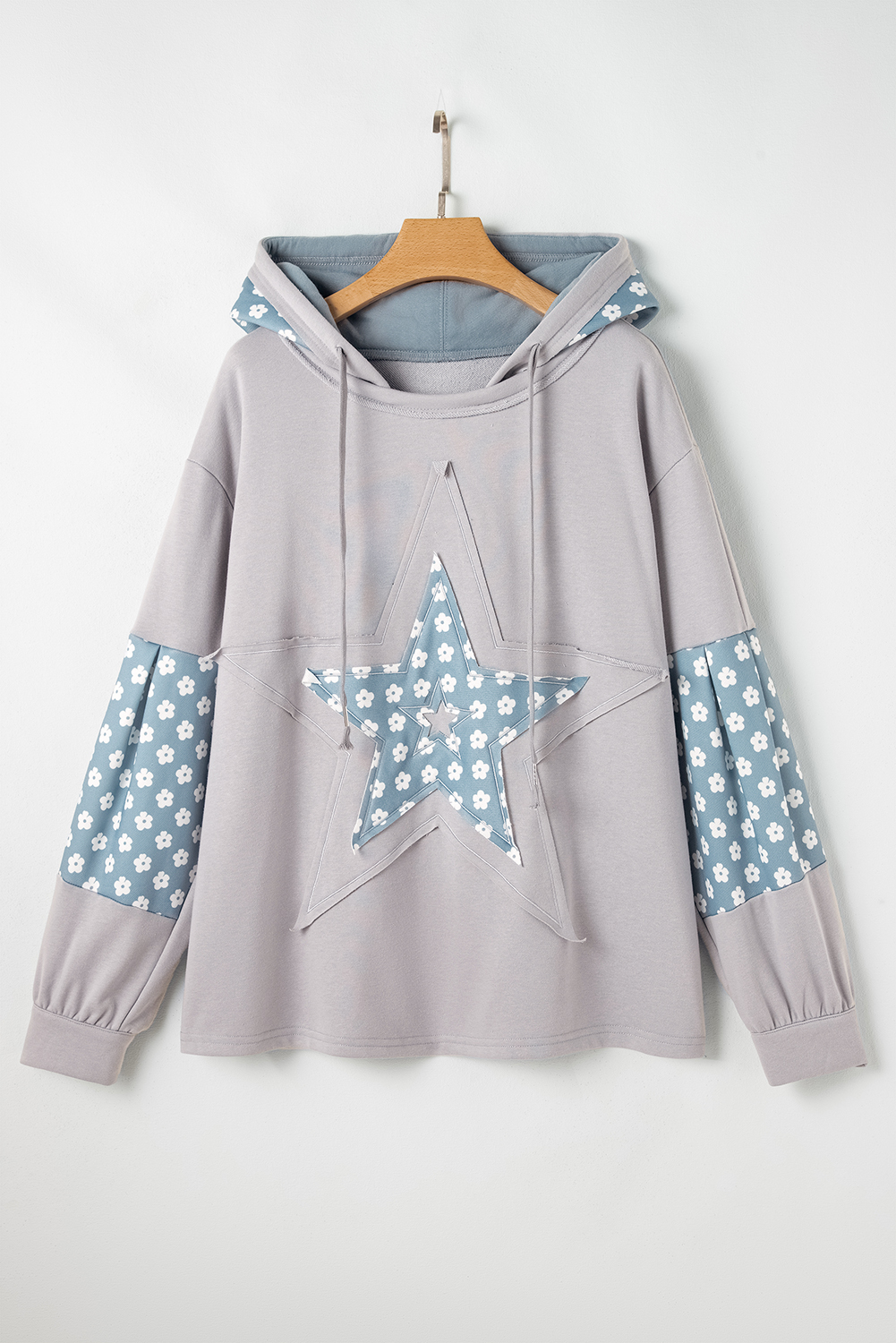 Zariyah Block Patchwork Drawstring Hoodie