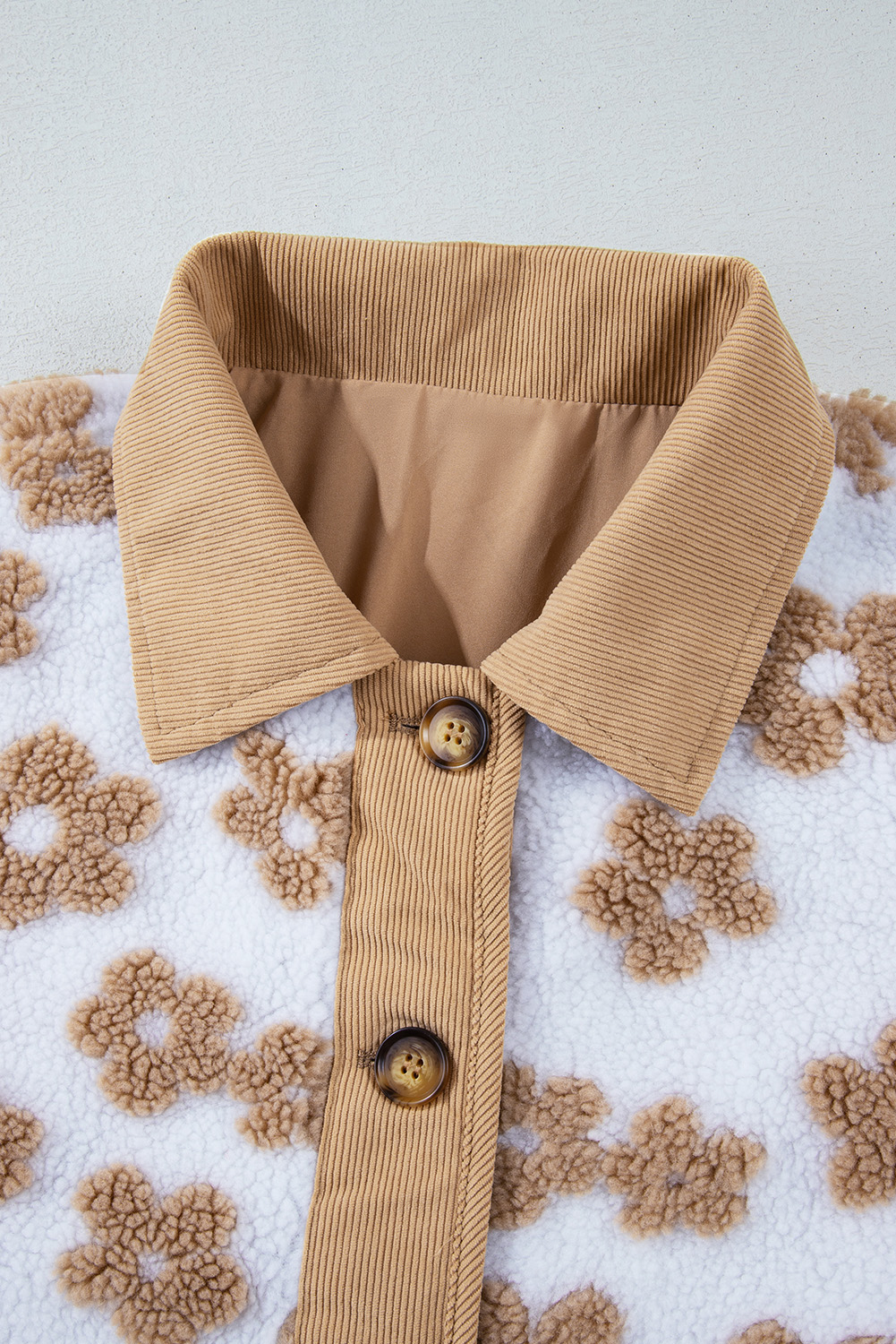 CD 25 Ink And Floral Short Jacket Beige Cotton