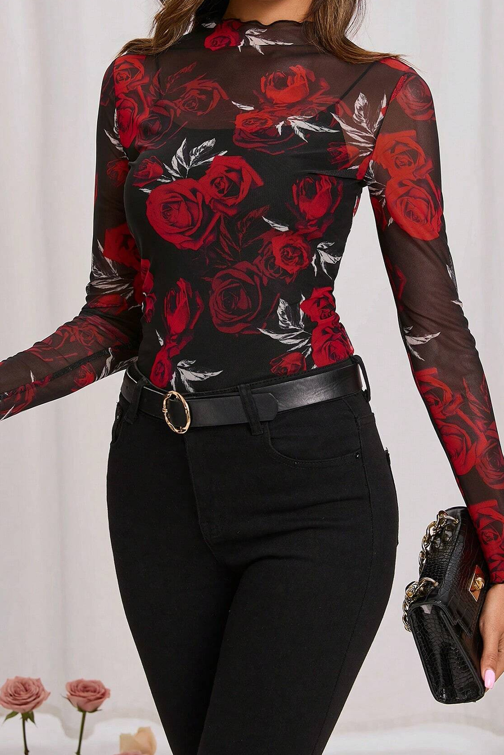 Ashened rose Top