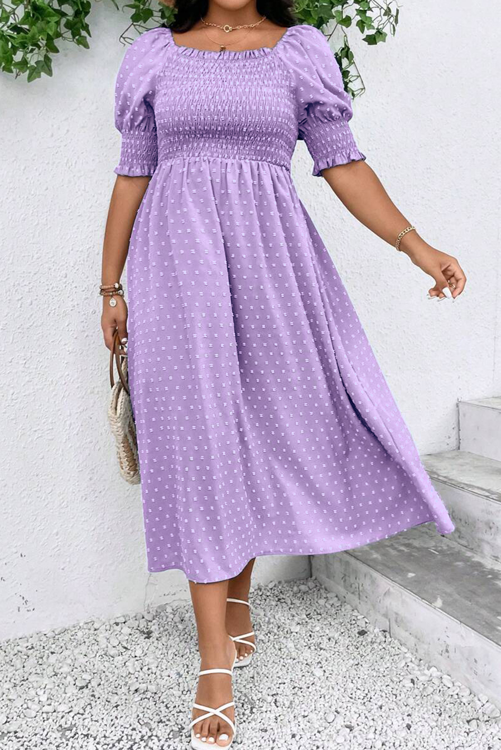 Spaghetti Strap Dresses with Flutter Sleeves Wisteria Plus Size
