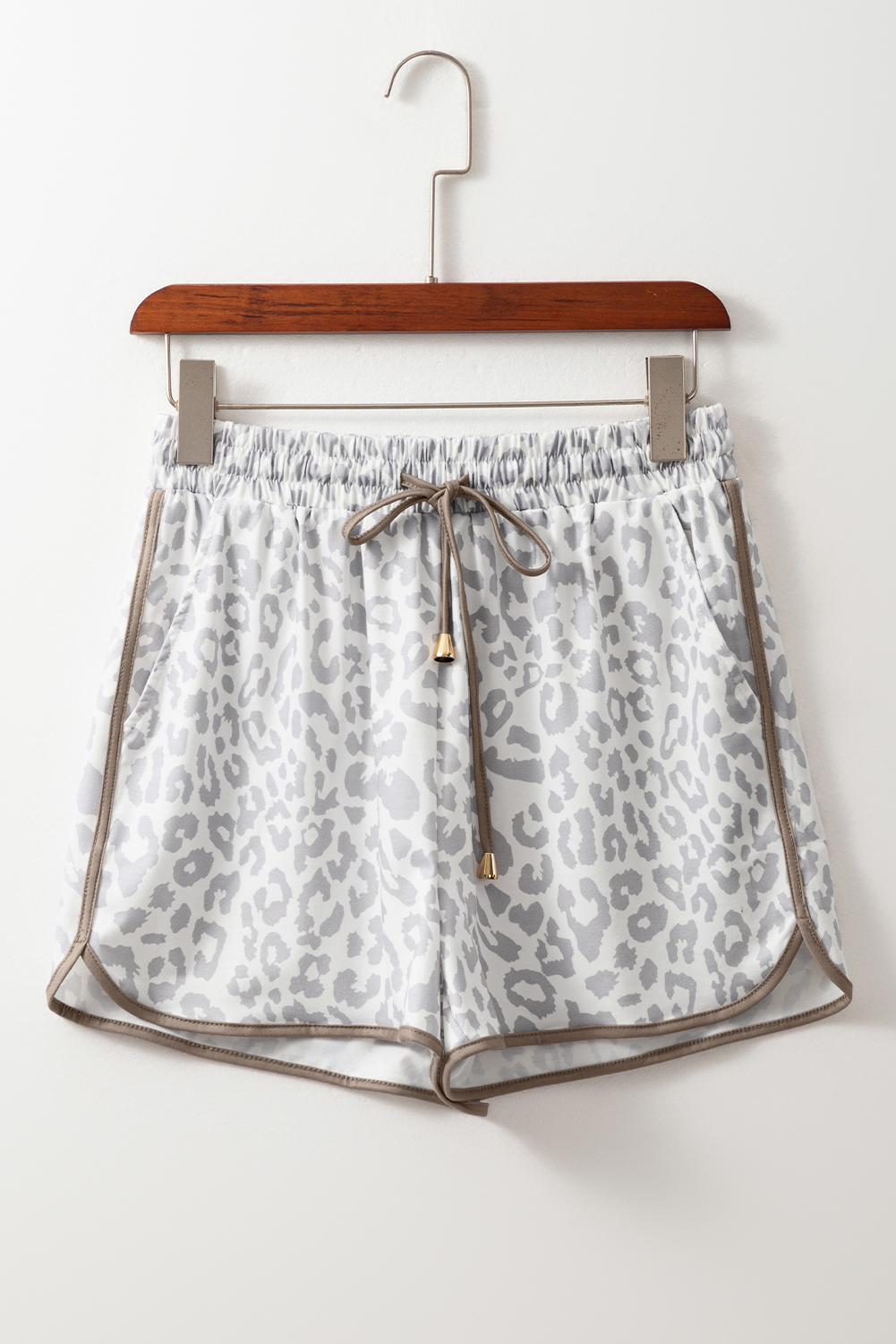 Leopard Lace Suspender Shorts Suit