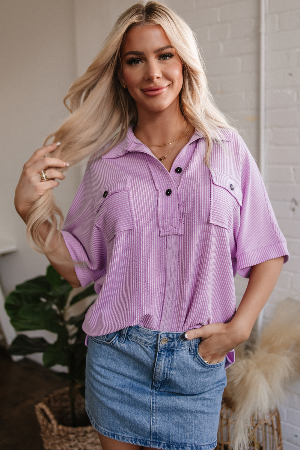COLLARED BLOUSE main image 1