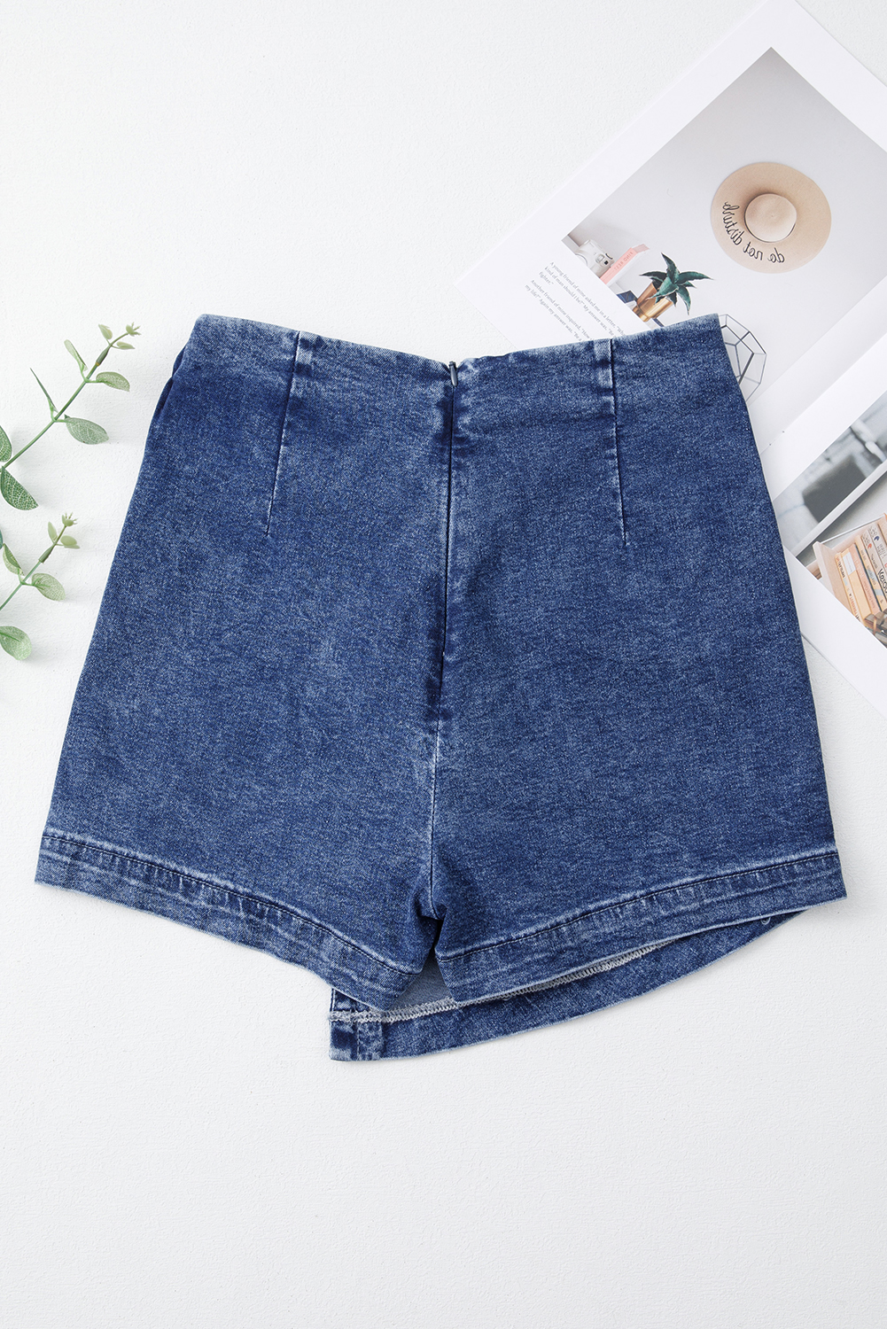 Bluebell Asymmetric Wrap High Waist Denim Skort main image 0