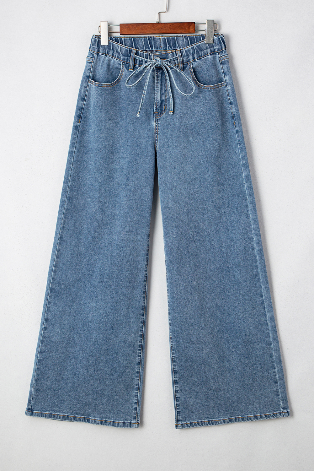 Dark Blue Denim Jacket / Wide Denim Pants YLS0912