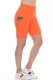 Orange Expose Seam Detail Pocketed Active Shorts