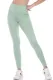 Green Solid High Wiast Sports Leggings