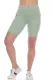 Green Expose Seam Detail Pocketed Active Shorts