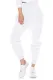 White Contrast High Waist Sherpa Active Jogger Pants