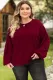 Red Dahlia Plus Size Balloon Sleeve Textured Knit Top