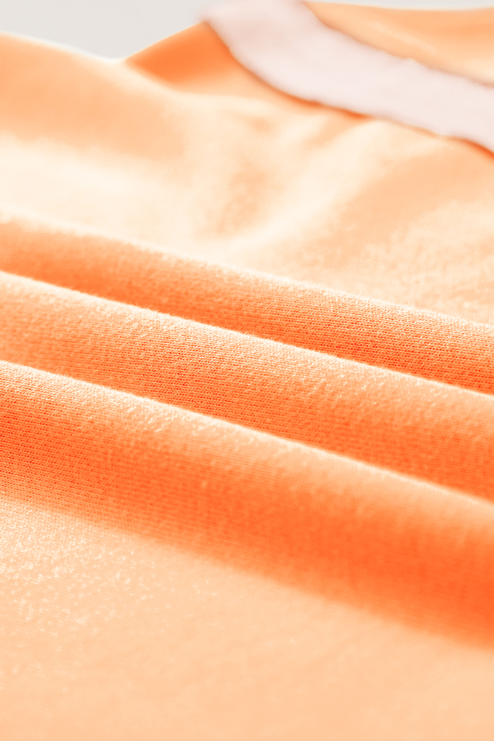 Grapefruit Orange Colorblock Half Sleeve Top and Shorts Set