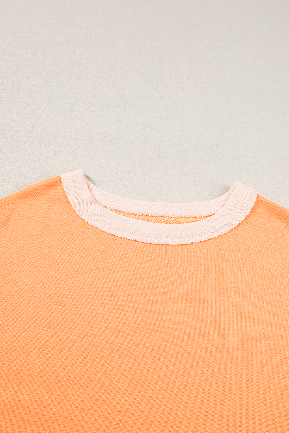 Grapefruit Orange Colorblock Half Sleeve Top and Shorts Set