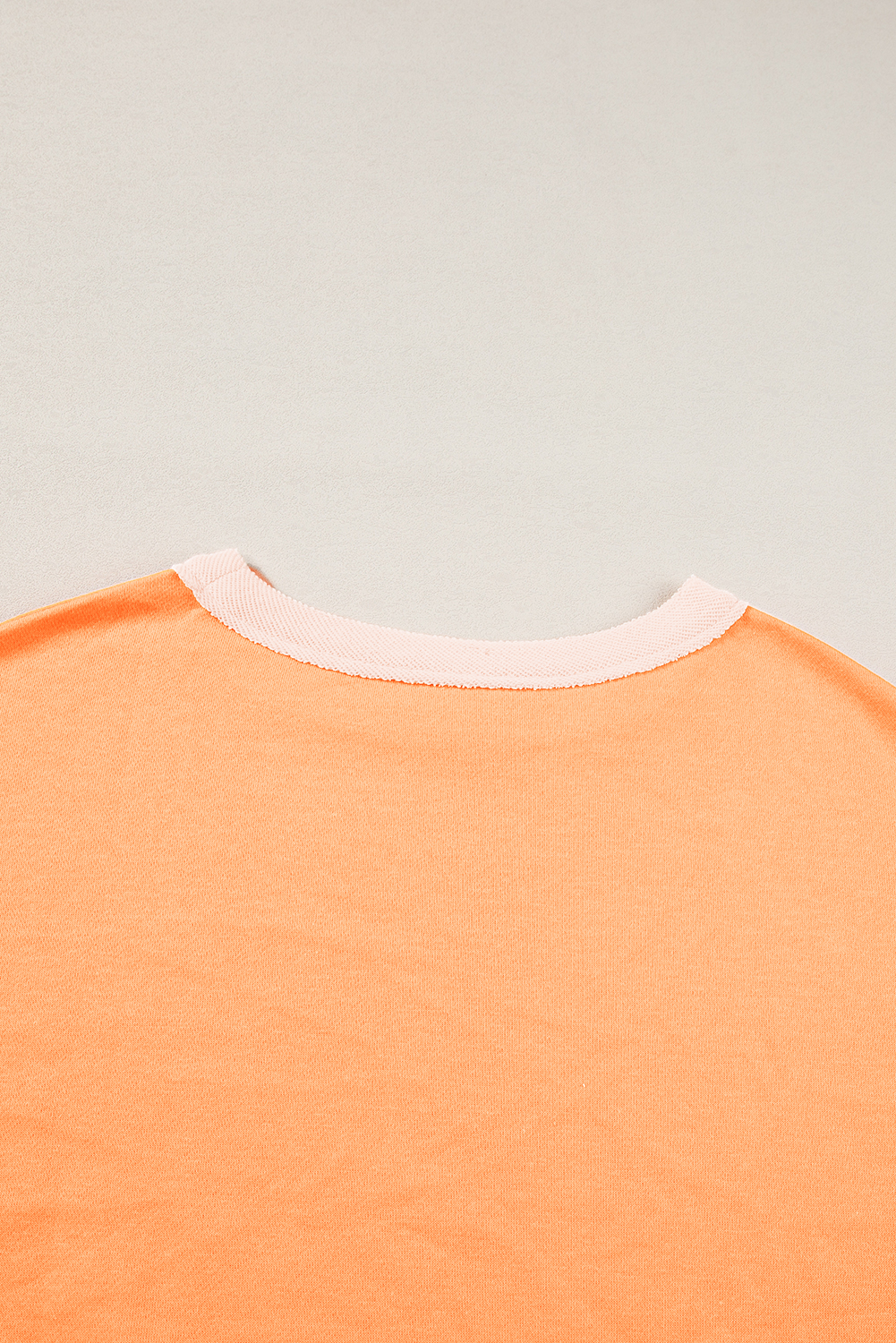 Grapefruit Orange Colorblock Half Sleeve Top and Shorts Set