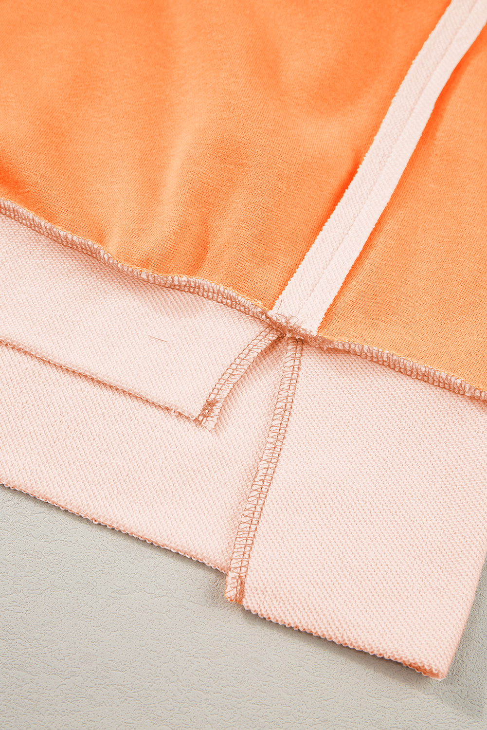Grapefruit Orange Colorblock Half Sleeve Top and Shorts Set