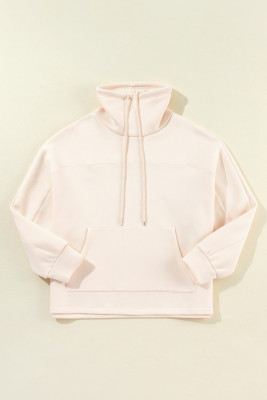 Apricot Drawstring Turtleneck Dolman Sleeve Sweatshirt PACK25317373-P18