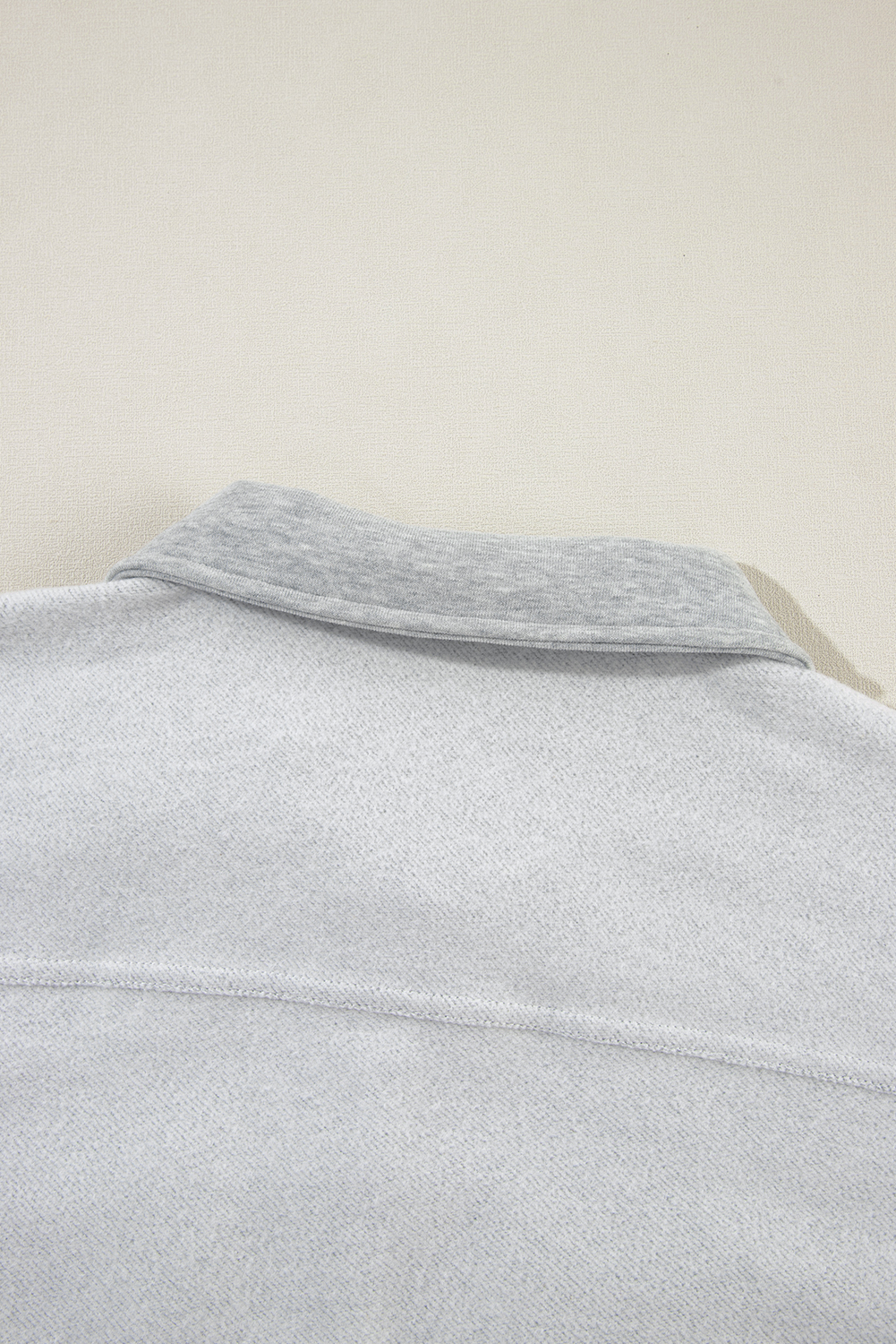 Light Grey Flap Pockets Contrast Buttons Front Jacket Vest