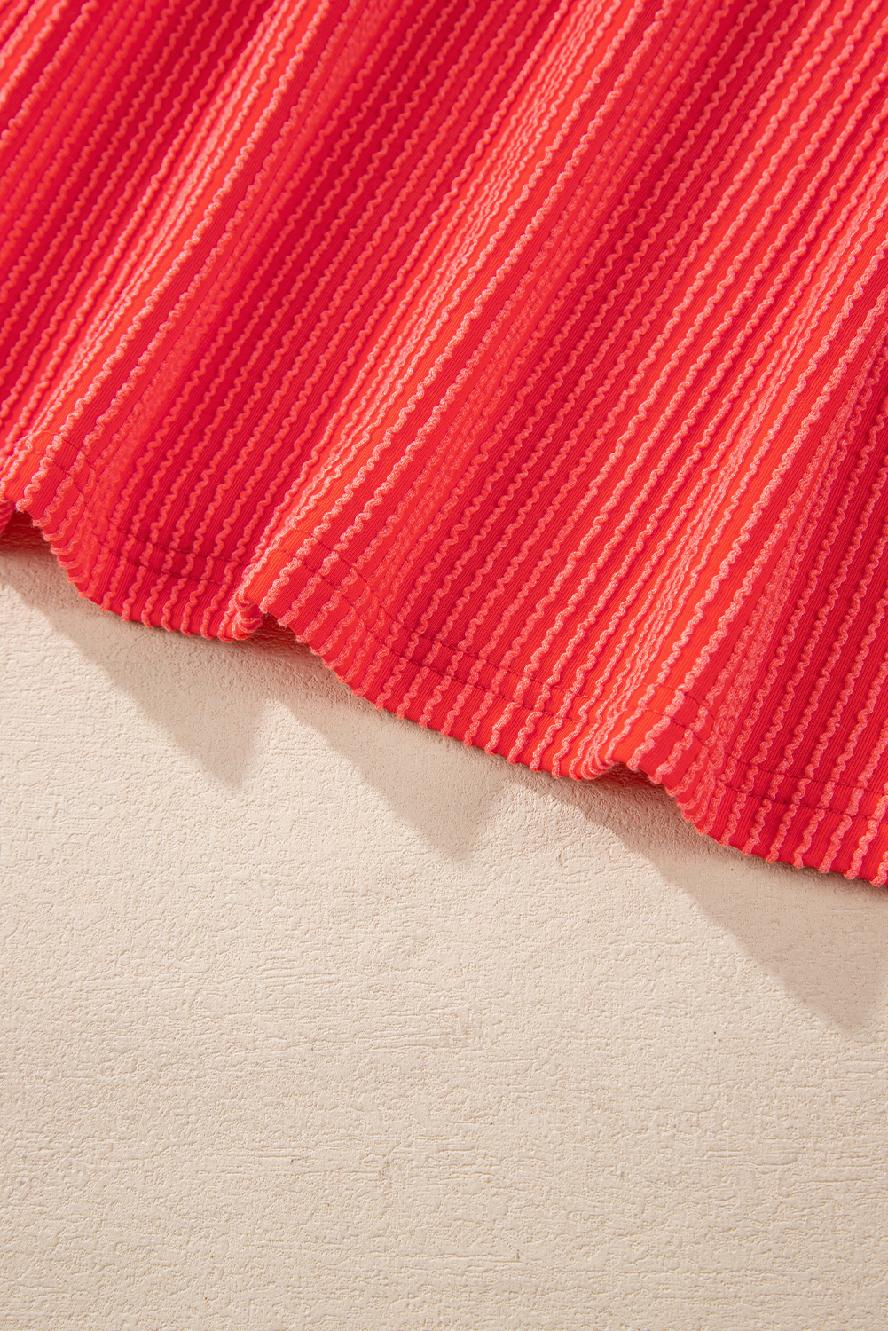 Gold Flame Casual Corded Knit Long Sleeve Top and High Waist Shorts Set