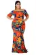 Orange California Poppy Mermaid Plus Size Dress