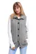 Grey Cable Knit Hooded Sweater Vest
