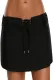 Lace Up O-ring Detail Black Active Skirted Swim Bottom