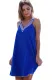 Blue Short Jersey V Dress