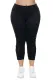 Pantalon de Yoga Noir à Découpe en Maille Croisée de Grande Taille