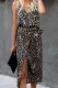 Leopard Wrap Midi Dress