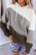 Sudadera con capucha gris con cordón de colorblock