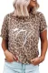T-shirt lèvres imprimé léopard