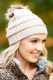 Apricot Outdoor Cable Knit Beanie with Pompom