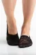 Black No-Slip Floral Lace Sneaker Socks