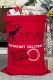 Fiery Red Christmas Elk Gift Canvas Drawstring Bag
